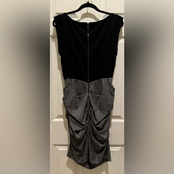 Nicole Miller Studio Black.Grey Back Zip Dress size 12 - Picture 2 of 3